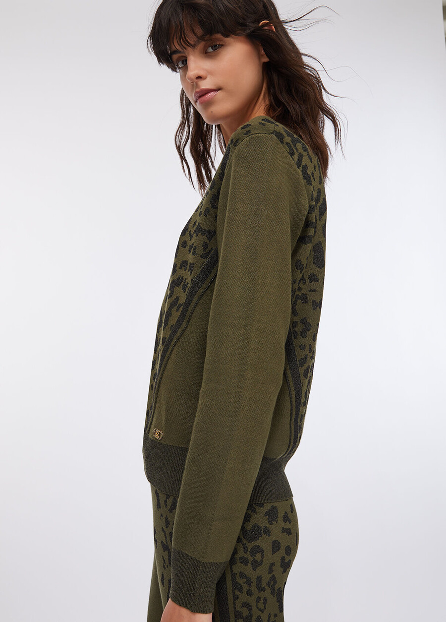liu jo better animal-print sweater