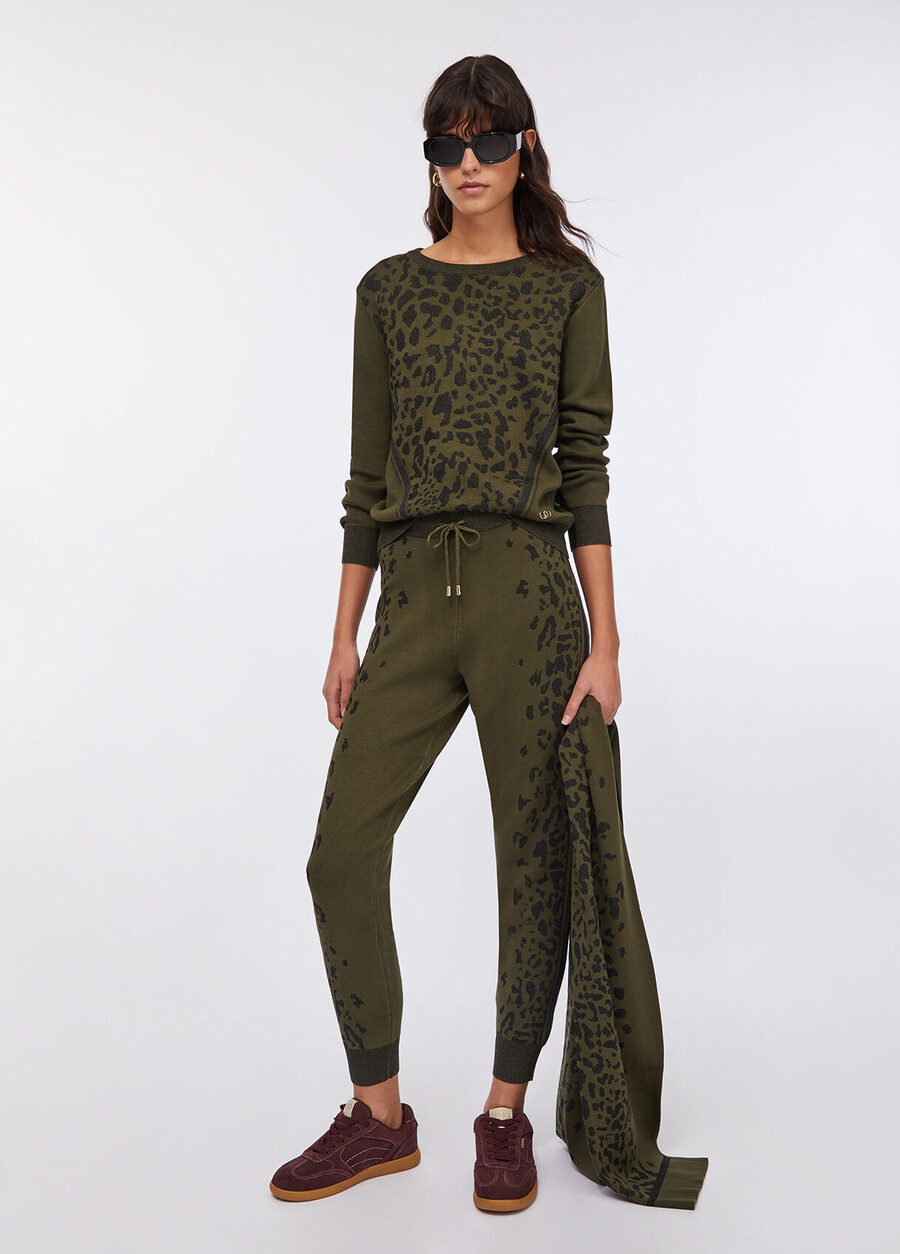 liu jo better animal-print sweater