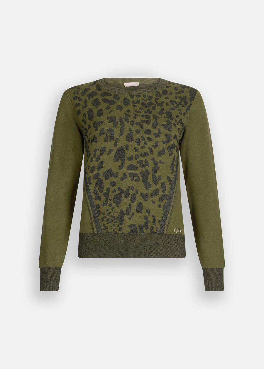 liu jo better animal-print sweater