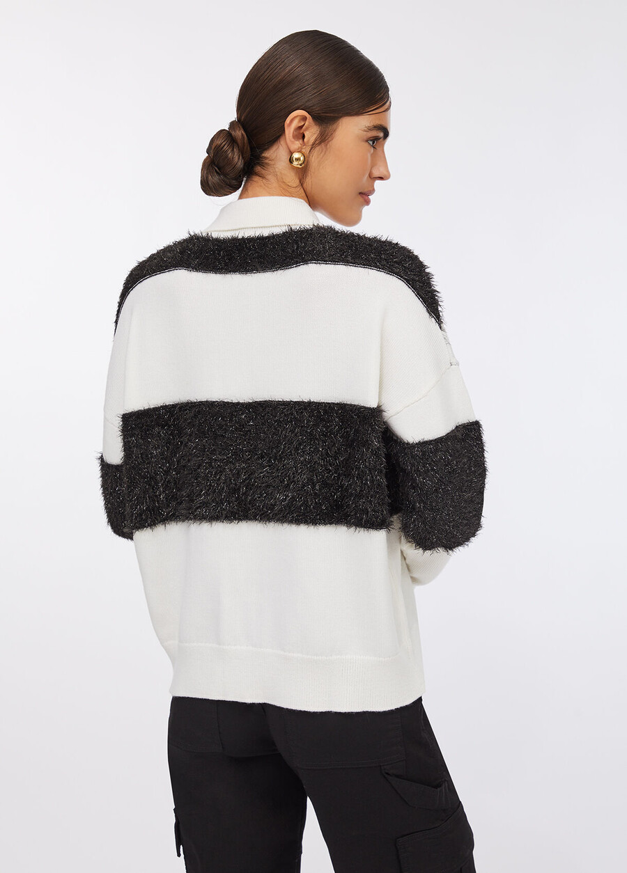 striped wool polo