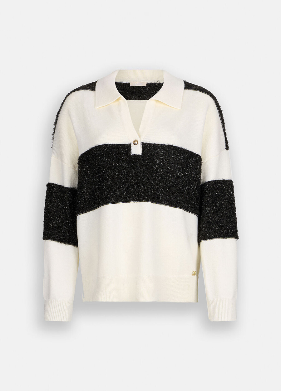 striped wool polo