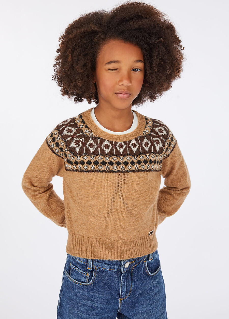 alpaca-blend jacquard jumper