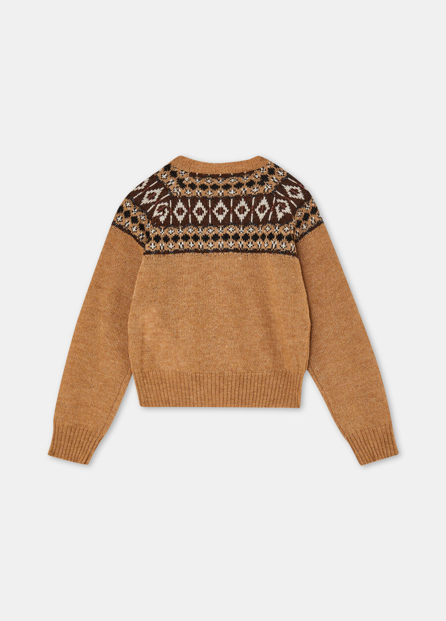 alpaca-blend jacquard jumper