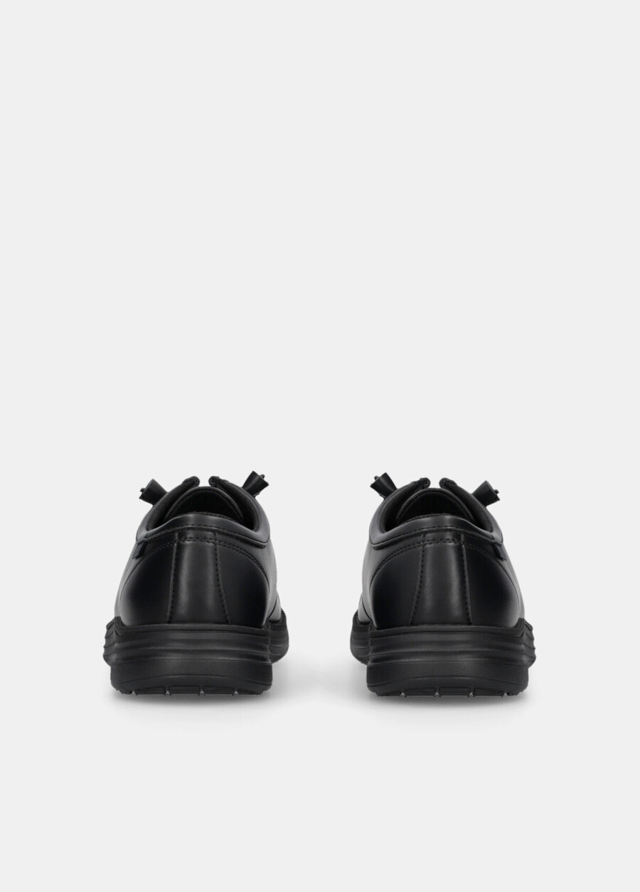 laced leather loafers