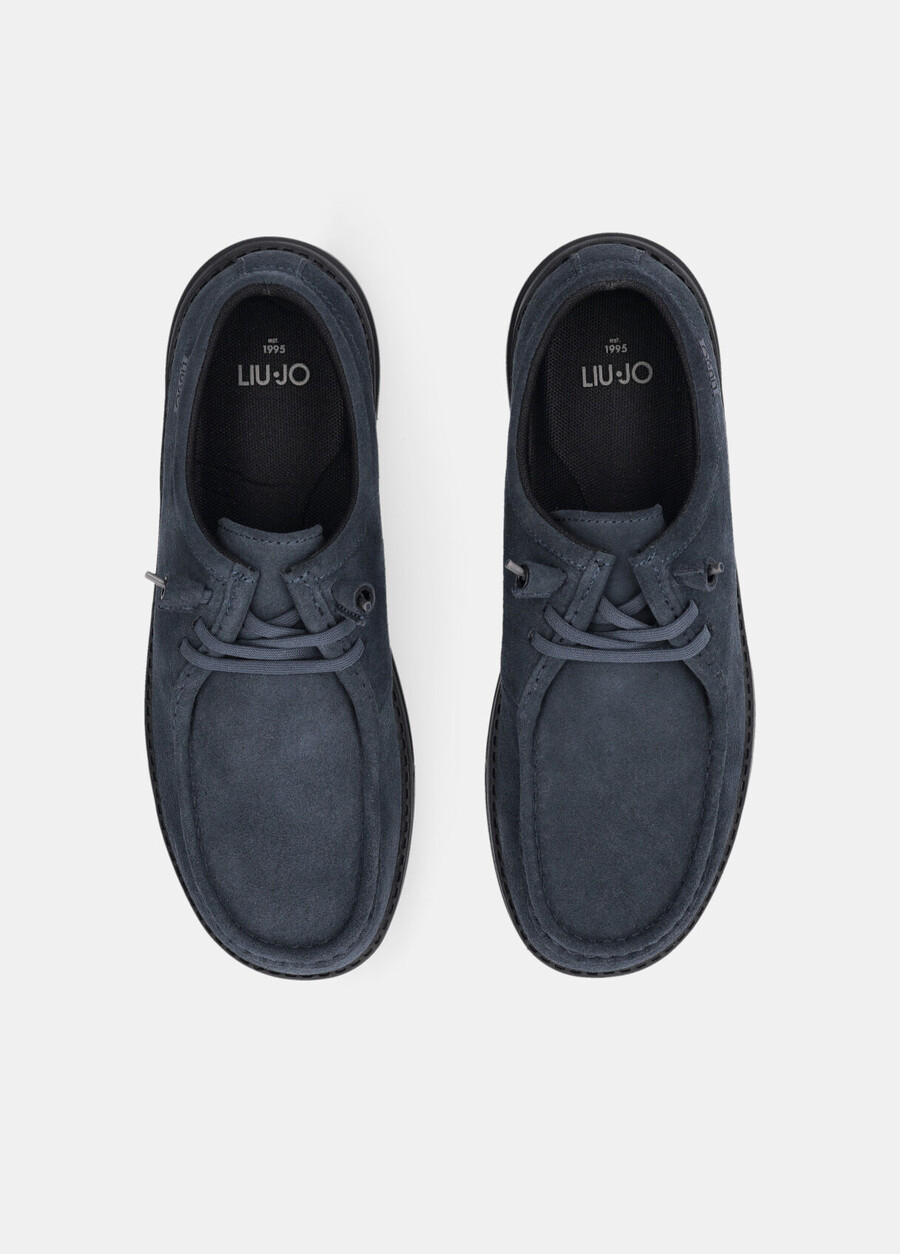 suede lace-up loafers