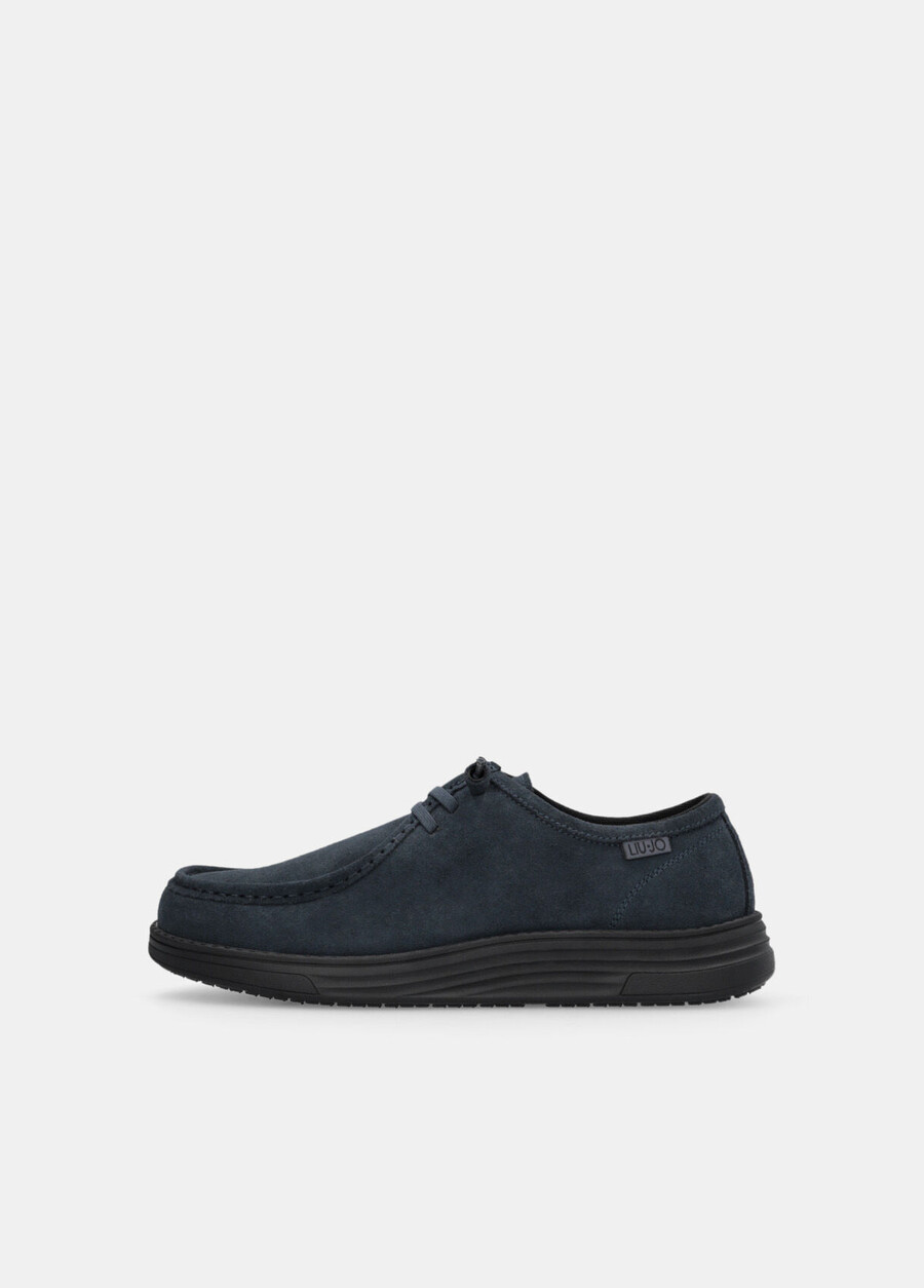 suede lace-up loafers