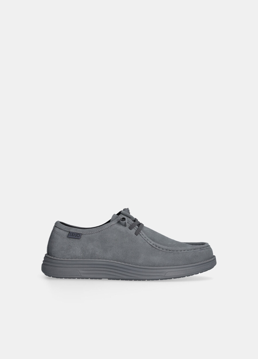suede lace-up loafers