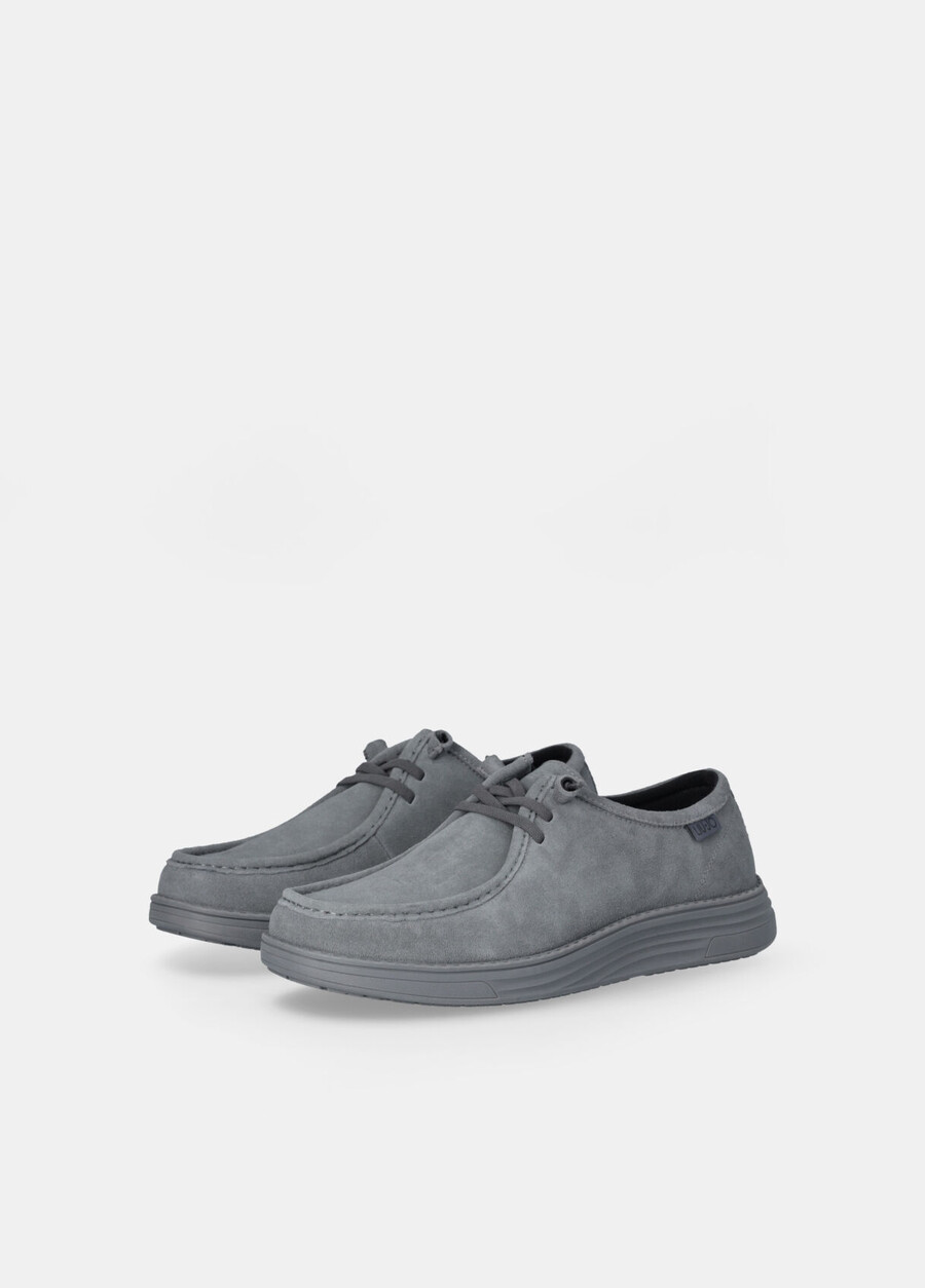 suede lace-up loafers