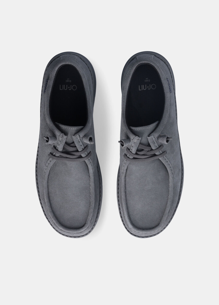 suede lace-up loafers