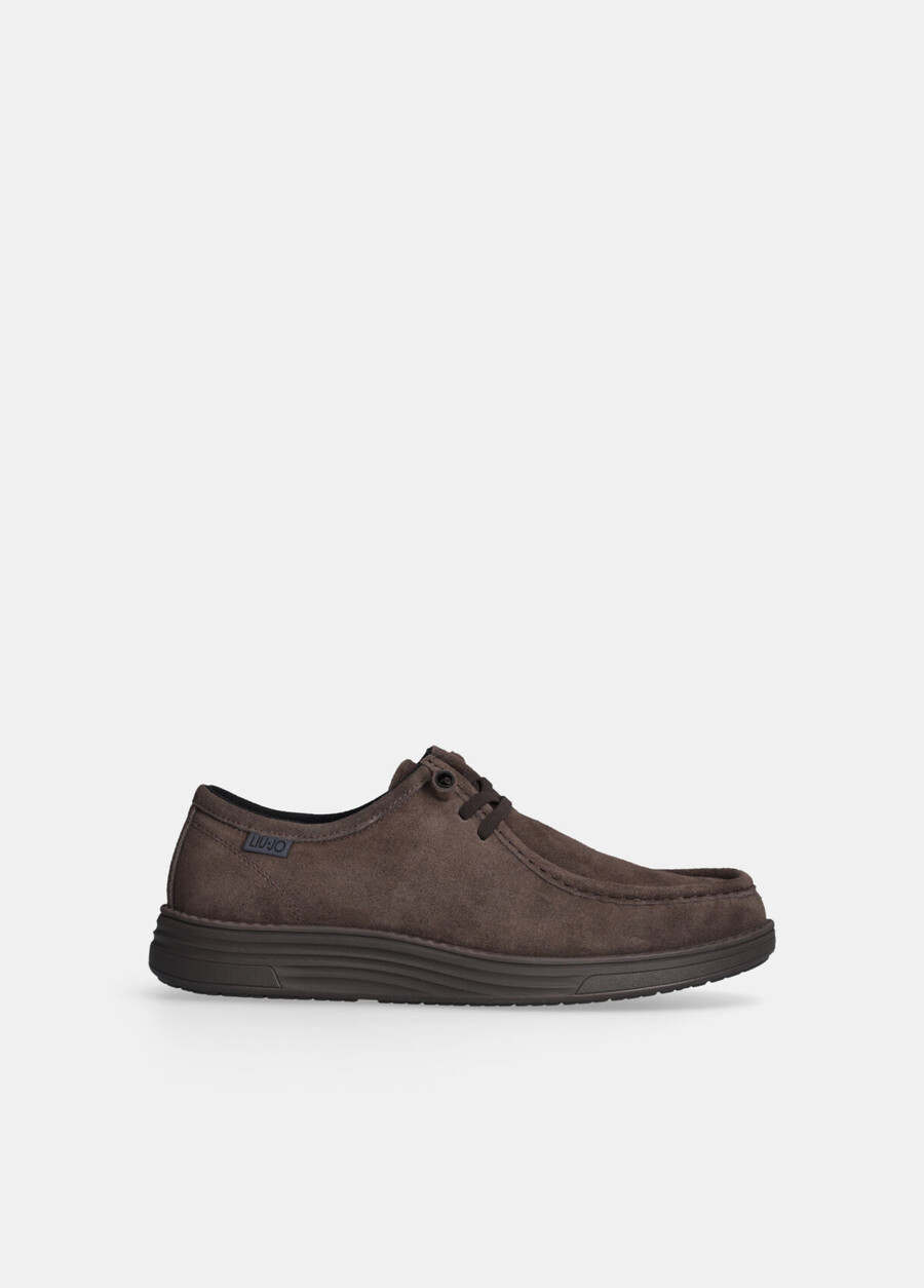 suede lace-up loafers