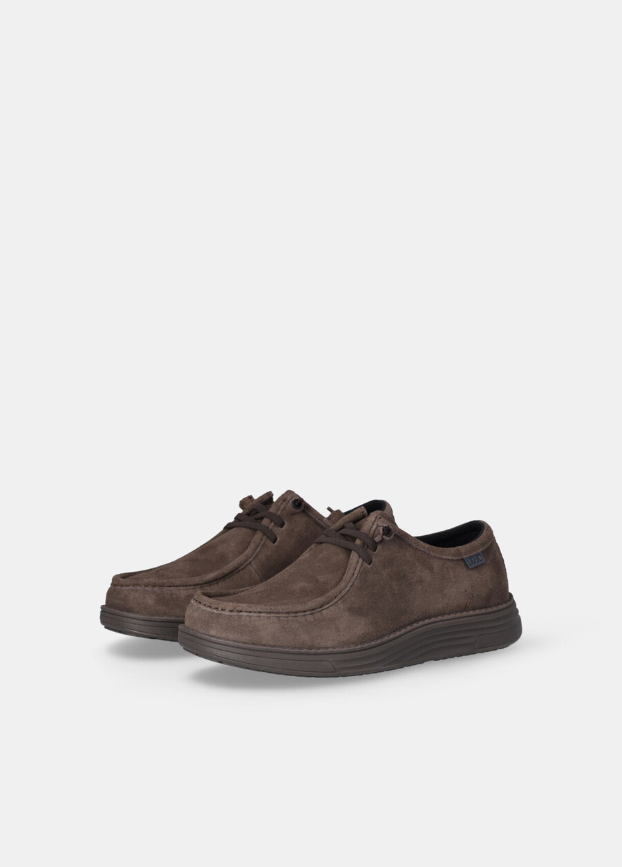 suede lace-up loafers