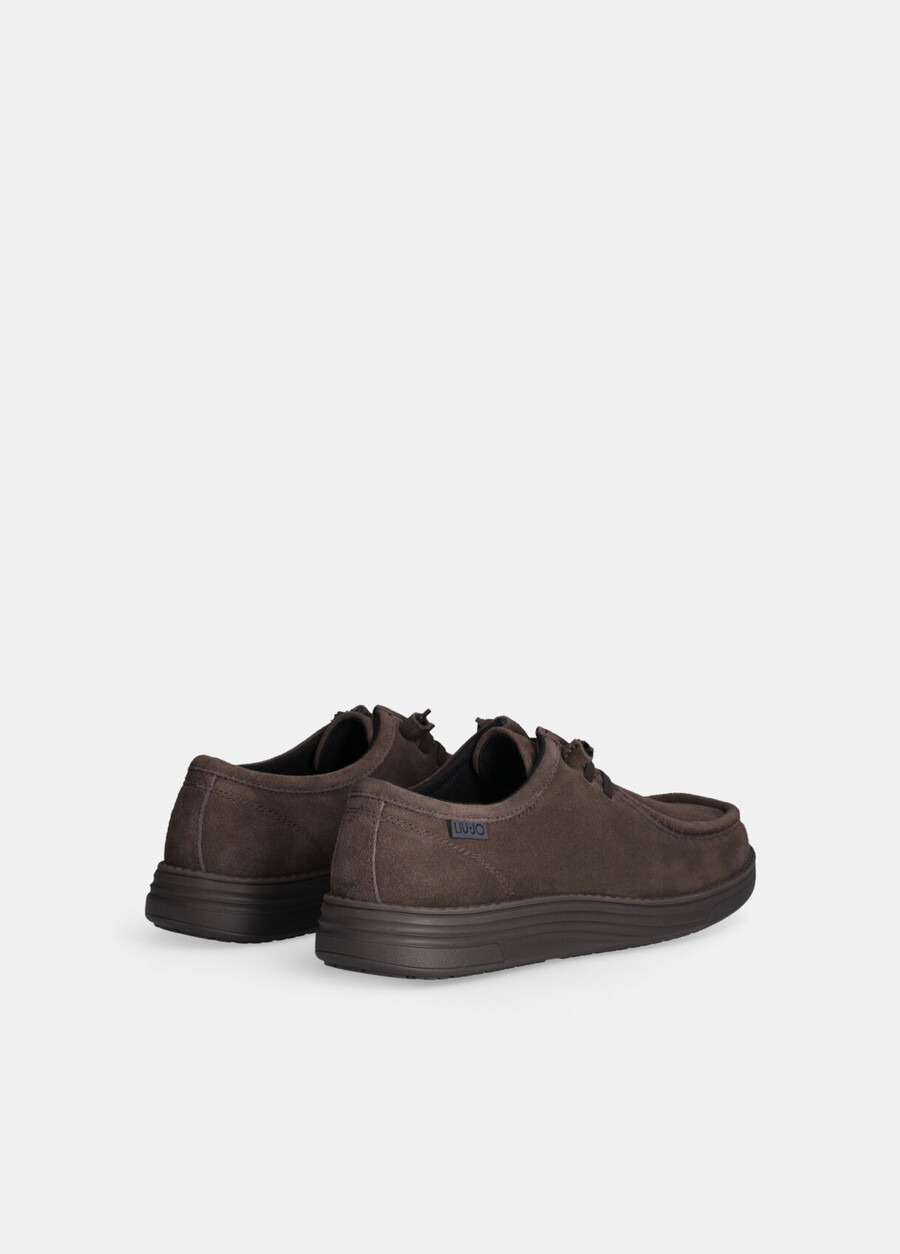 suede lace-up loafers