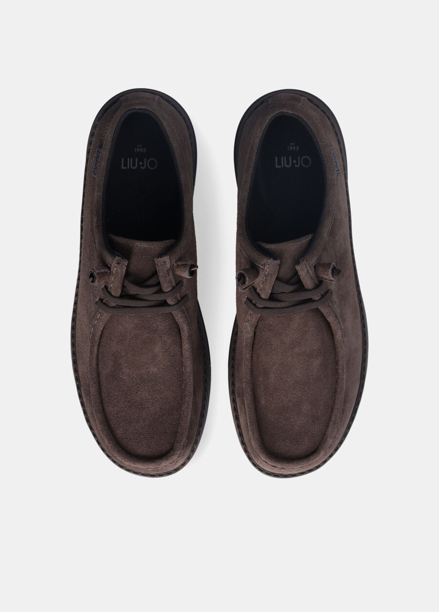 suede lace-up loafers