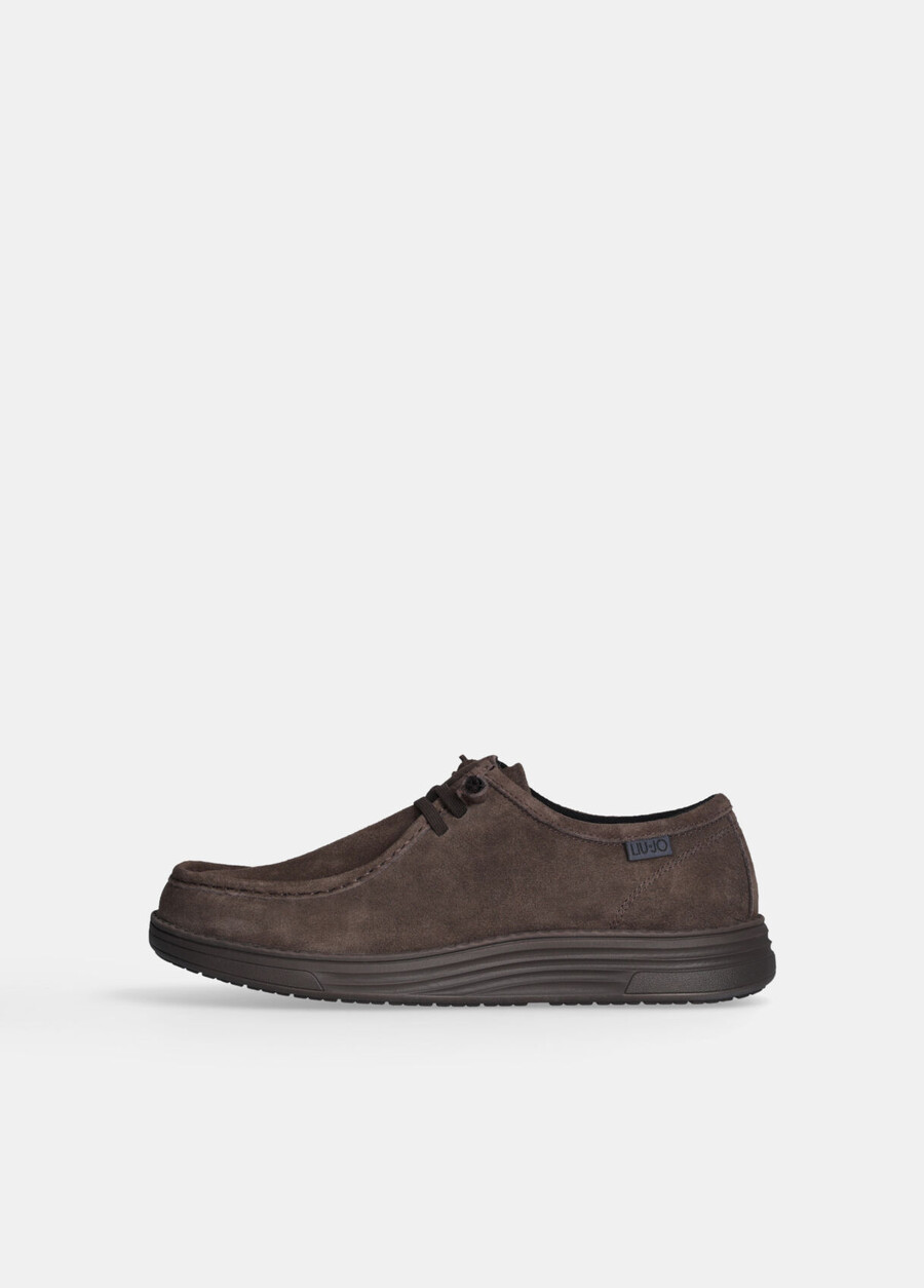 suede lace-up loafers