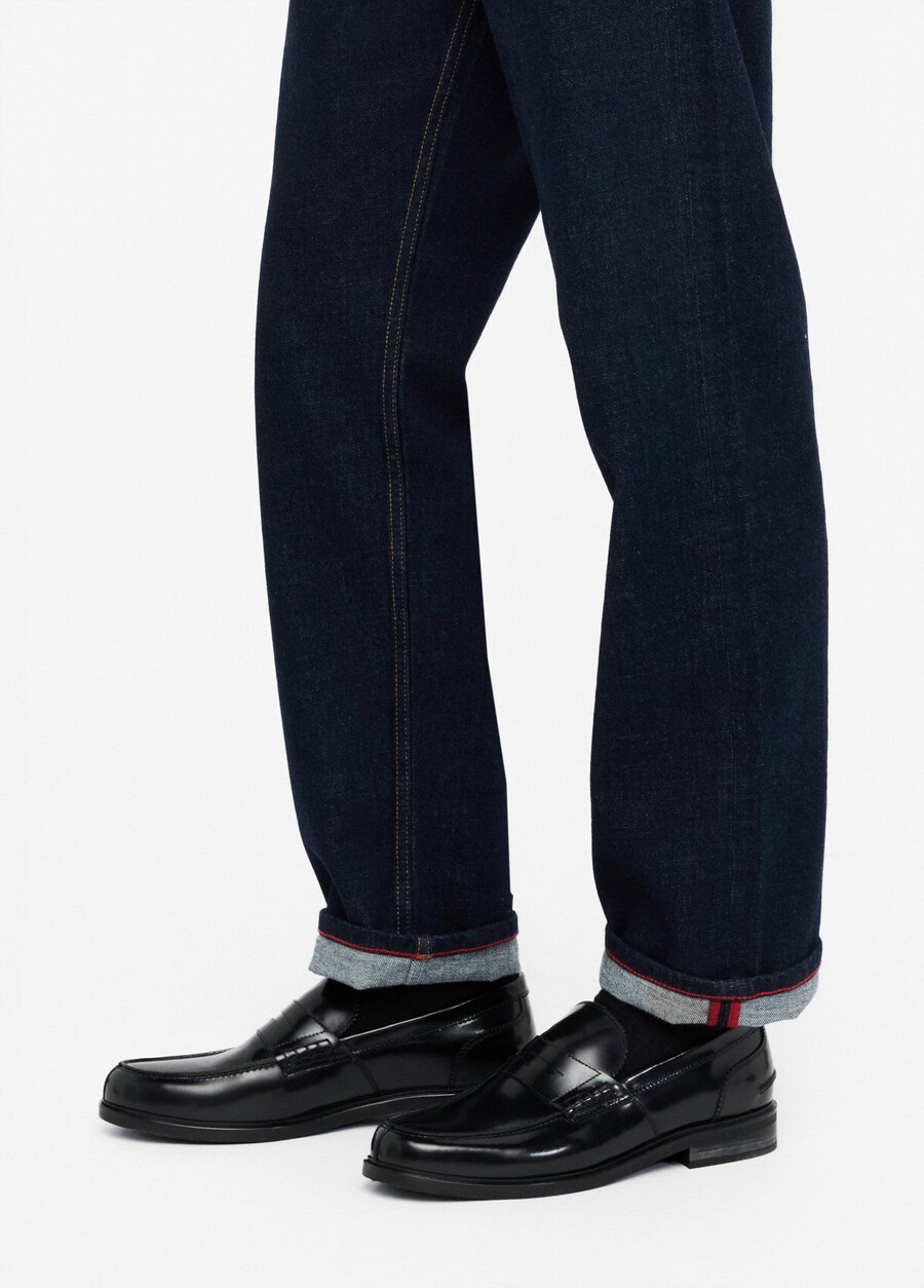 mens leather loafers