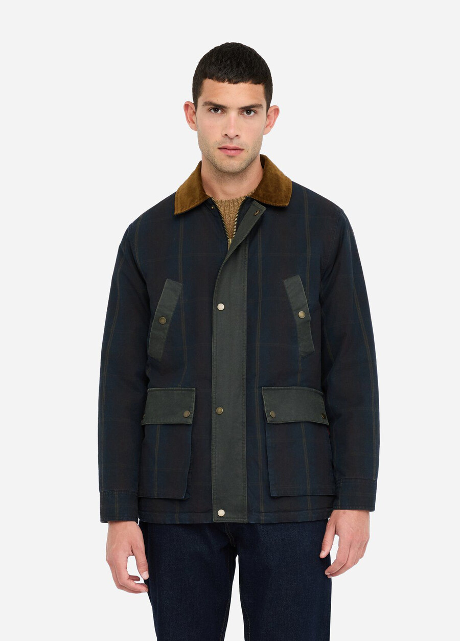 chequered fabric jacket