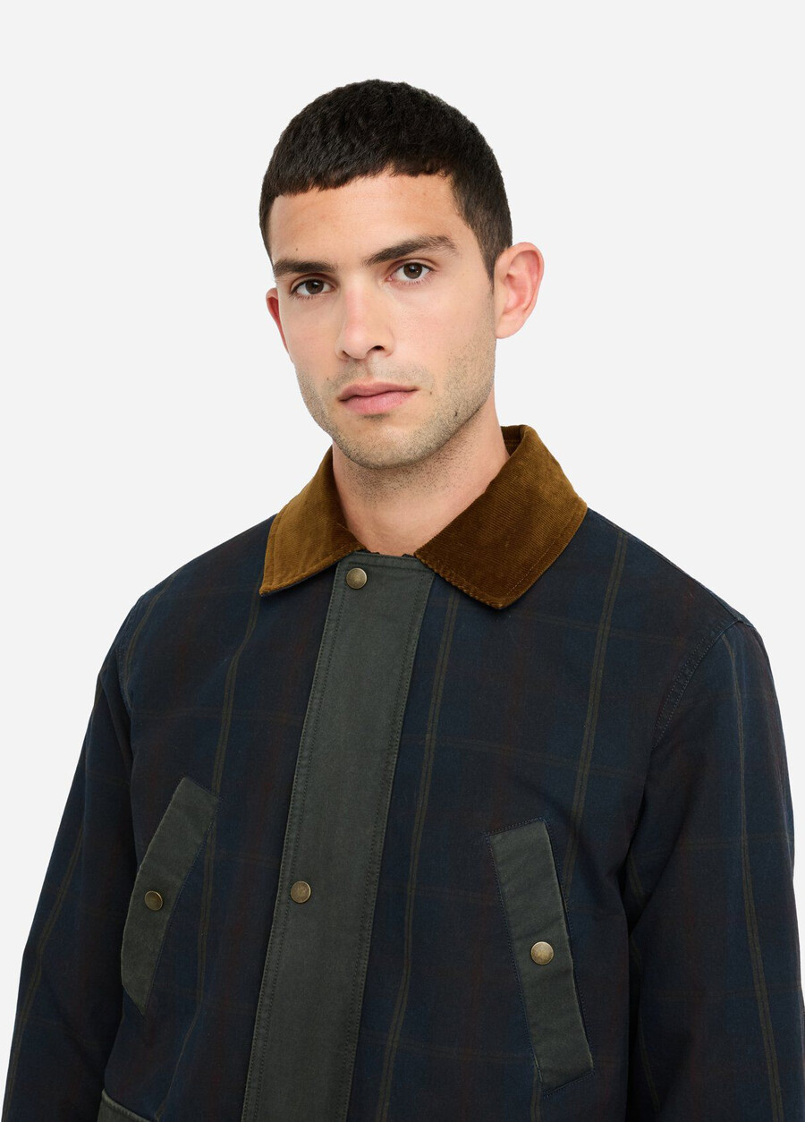 chequered fabric jacket