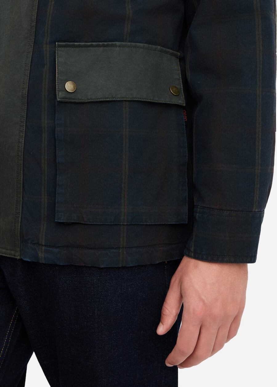 chequered fabric jacket