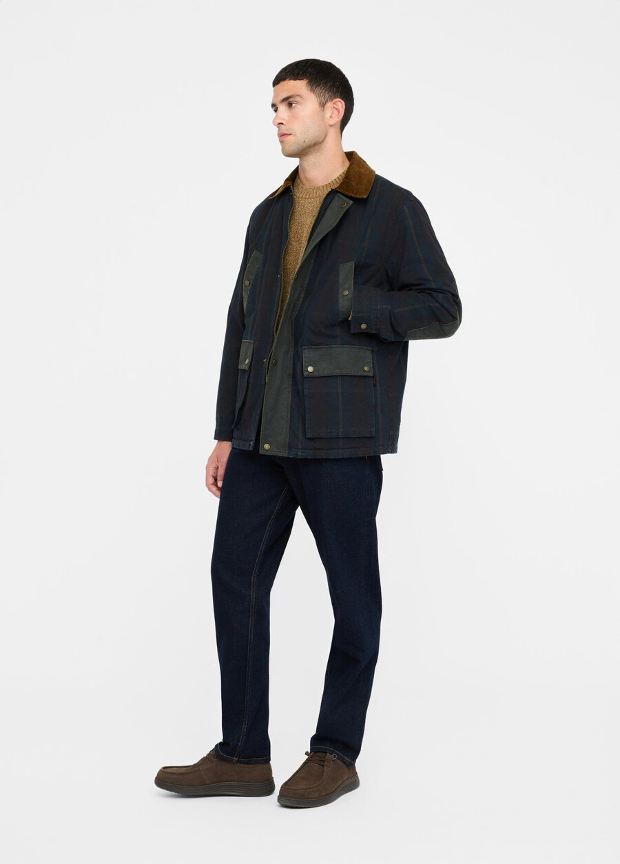 chequered fabric jacket