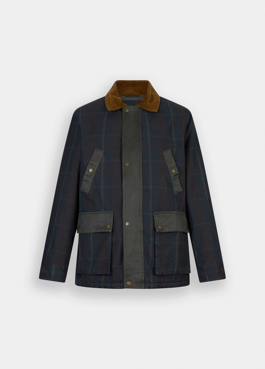 chequered fabric jacket