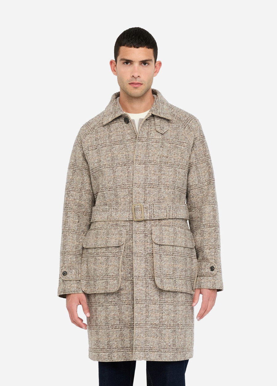 check wool coat