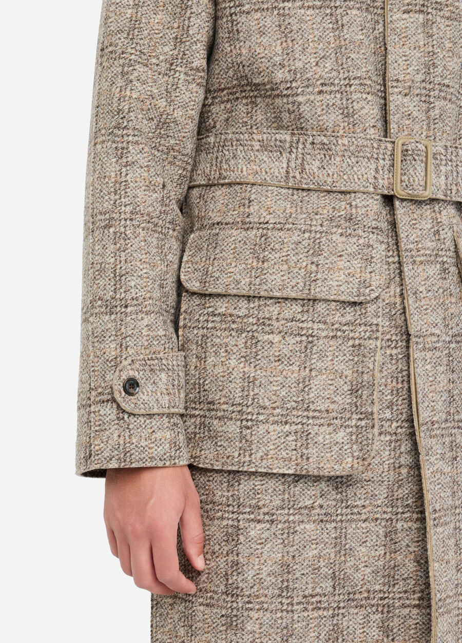 check wool coat