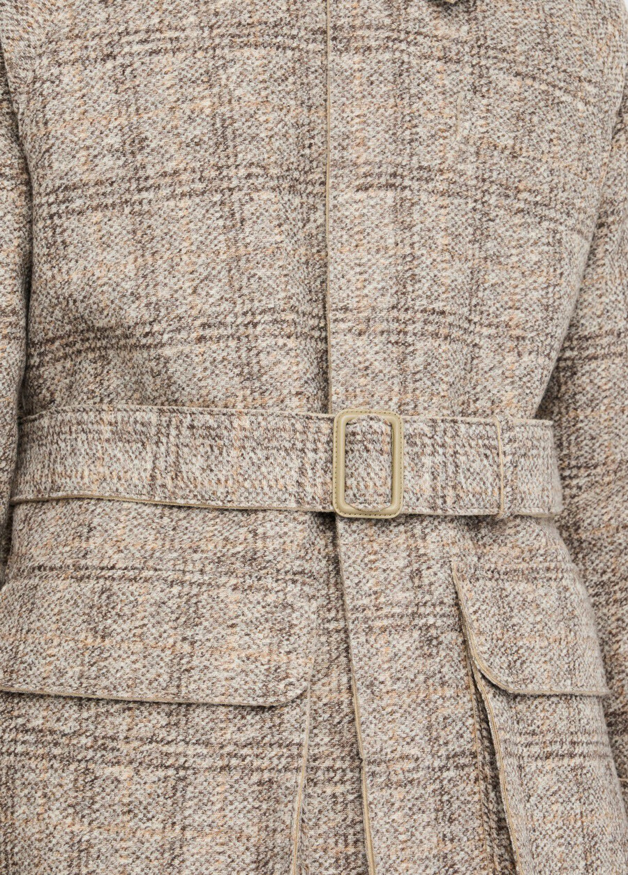 check wool coat