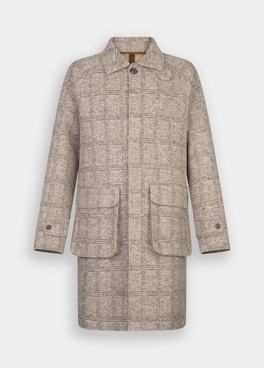 check wool coat