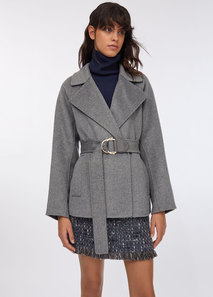wool coat with belt