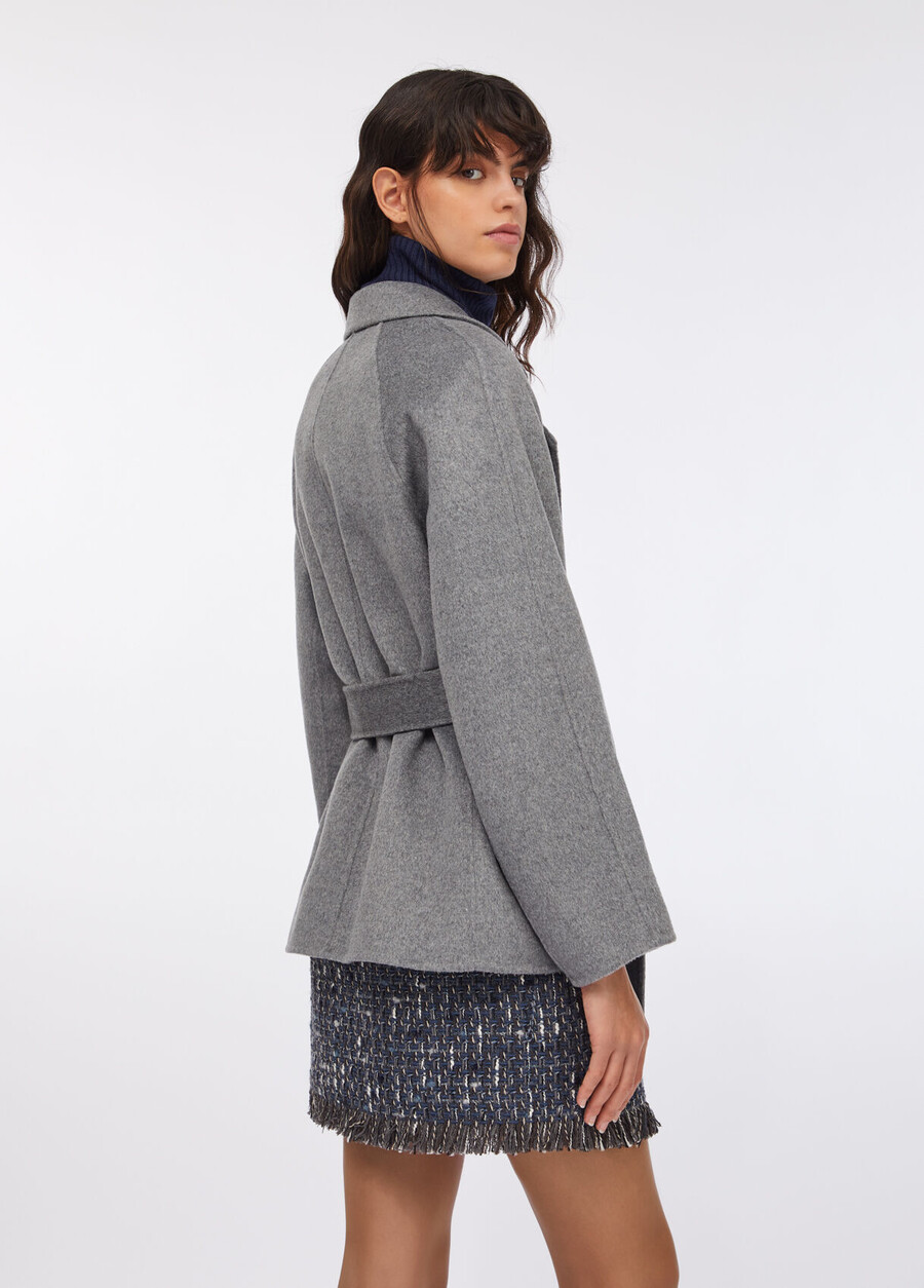 wool coat with belt