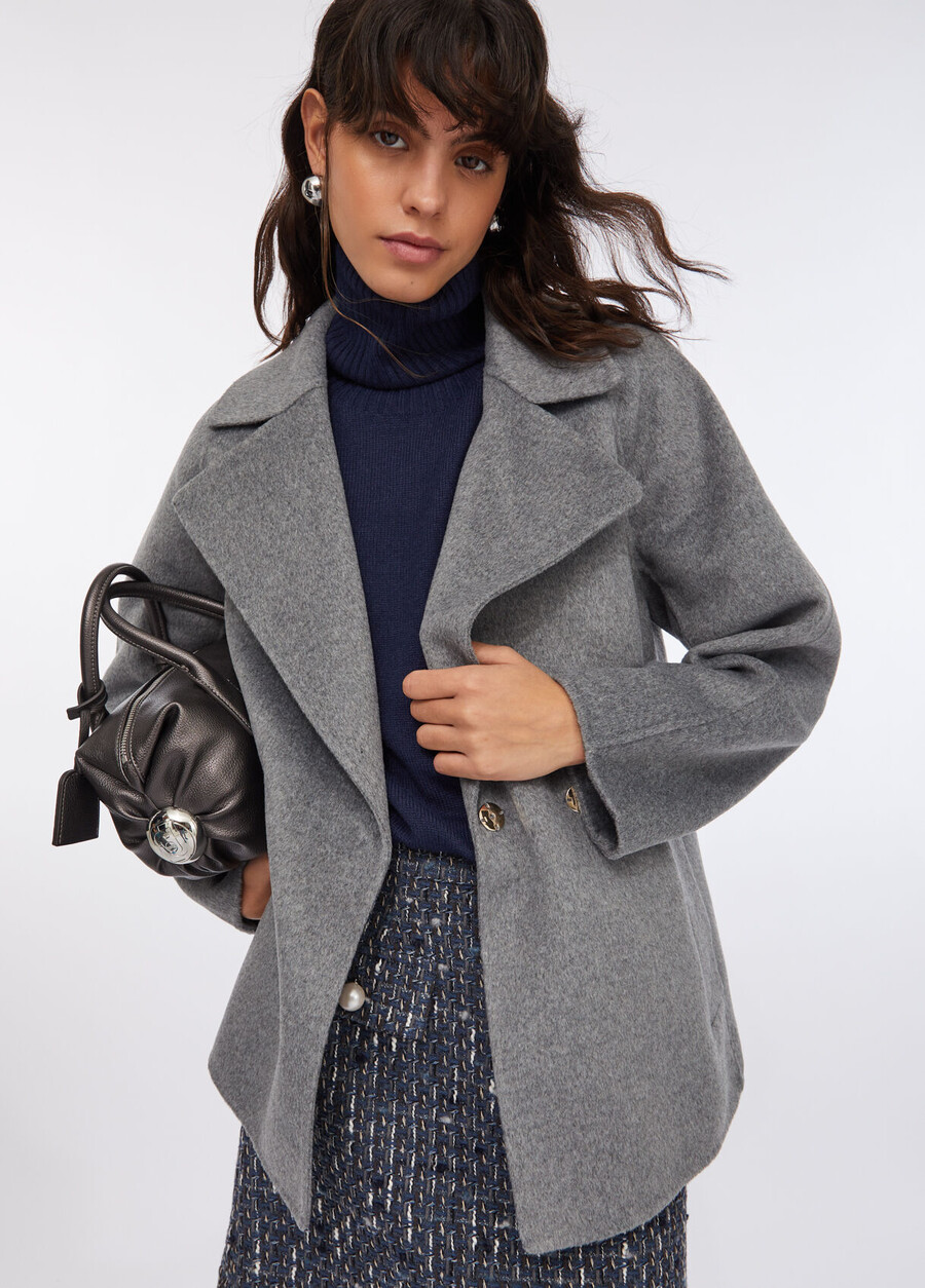 wool coat with belt