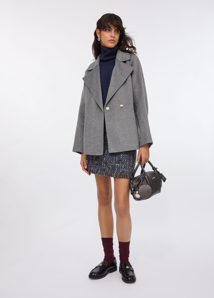 wool coat with belt
