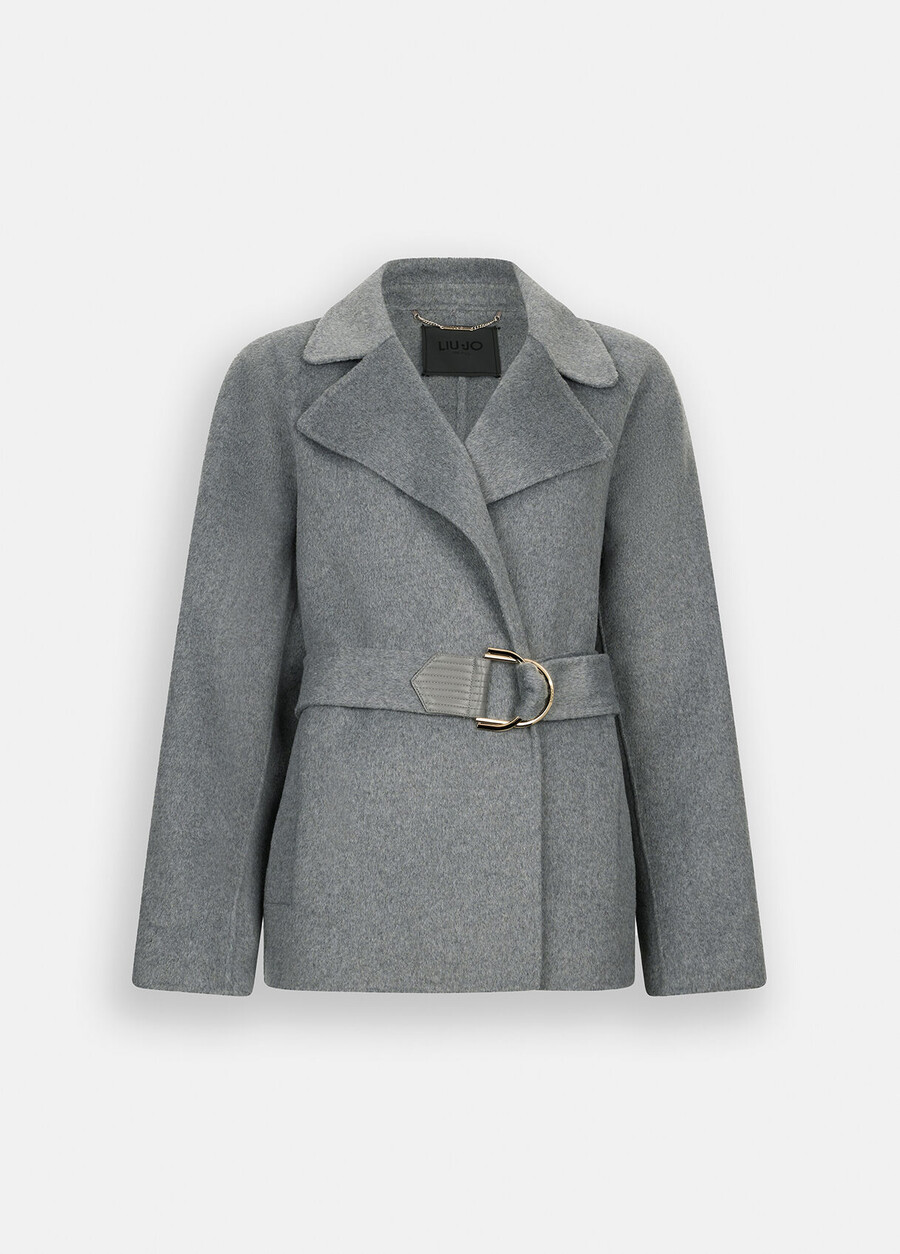 wool coat with belt