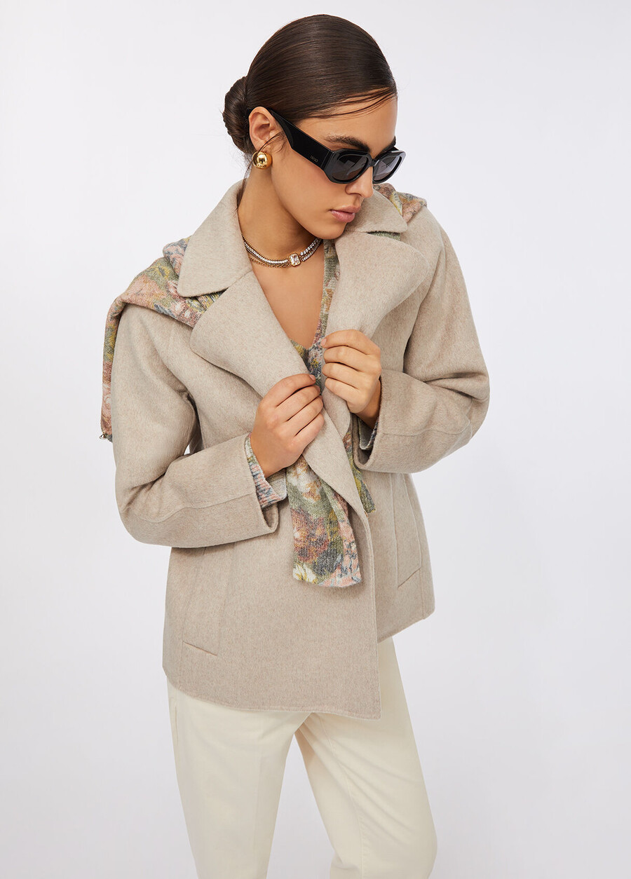 wool coat with belt