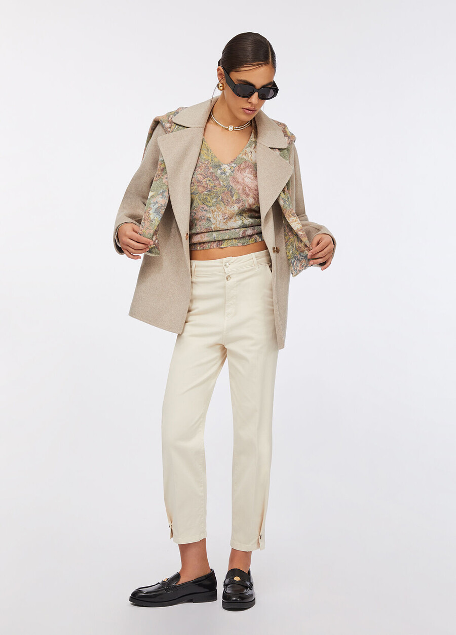 wool coat with belt