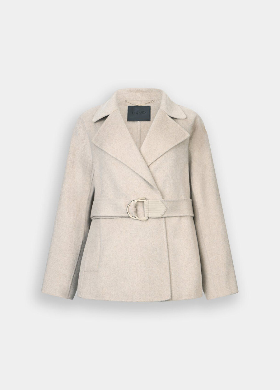 wool coat with belt