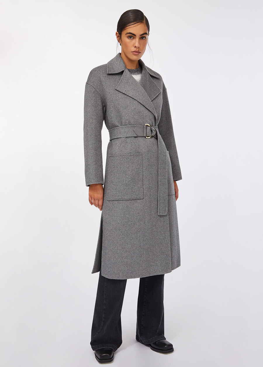 wool coat with belt