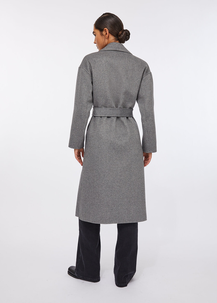 wool coat with belt