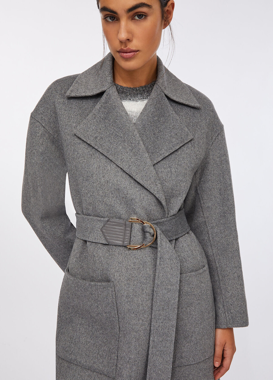 wool coat with belt