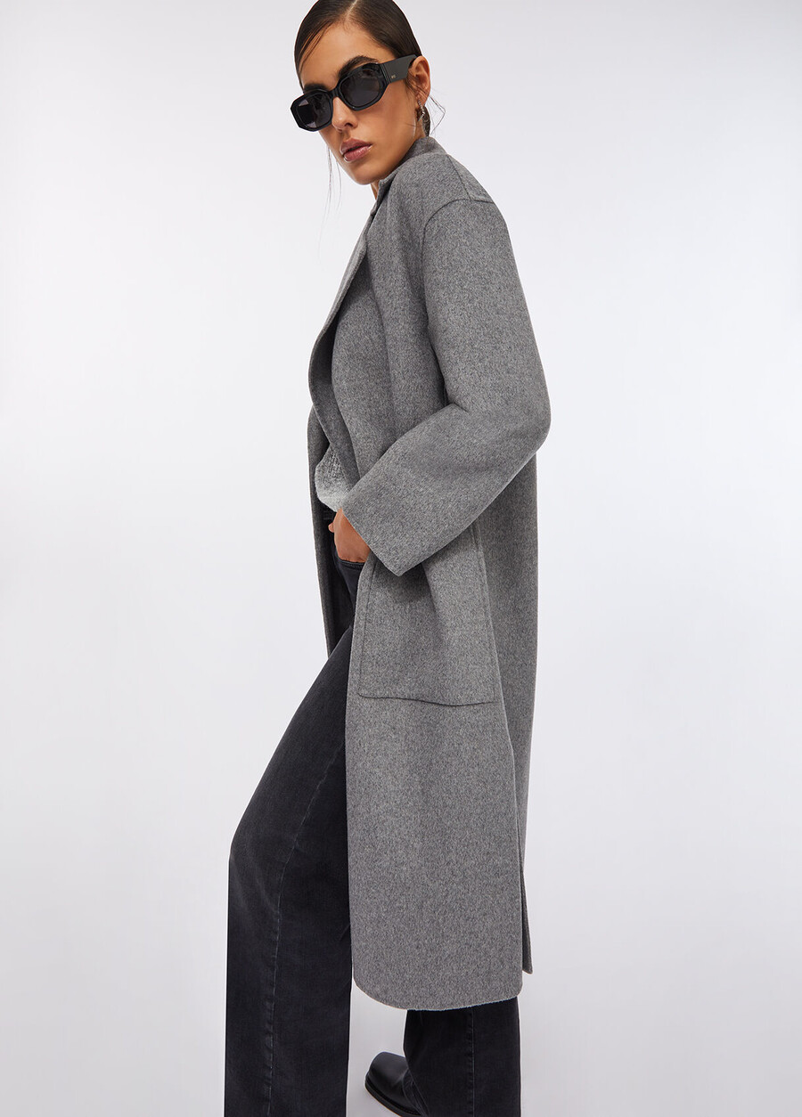 wool coat with belt