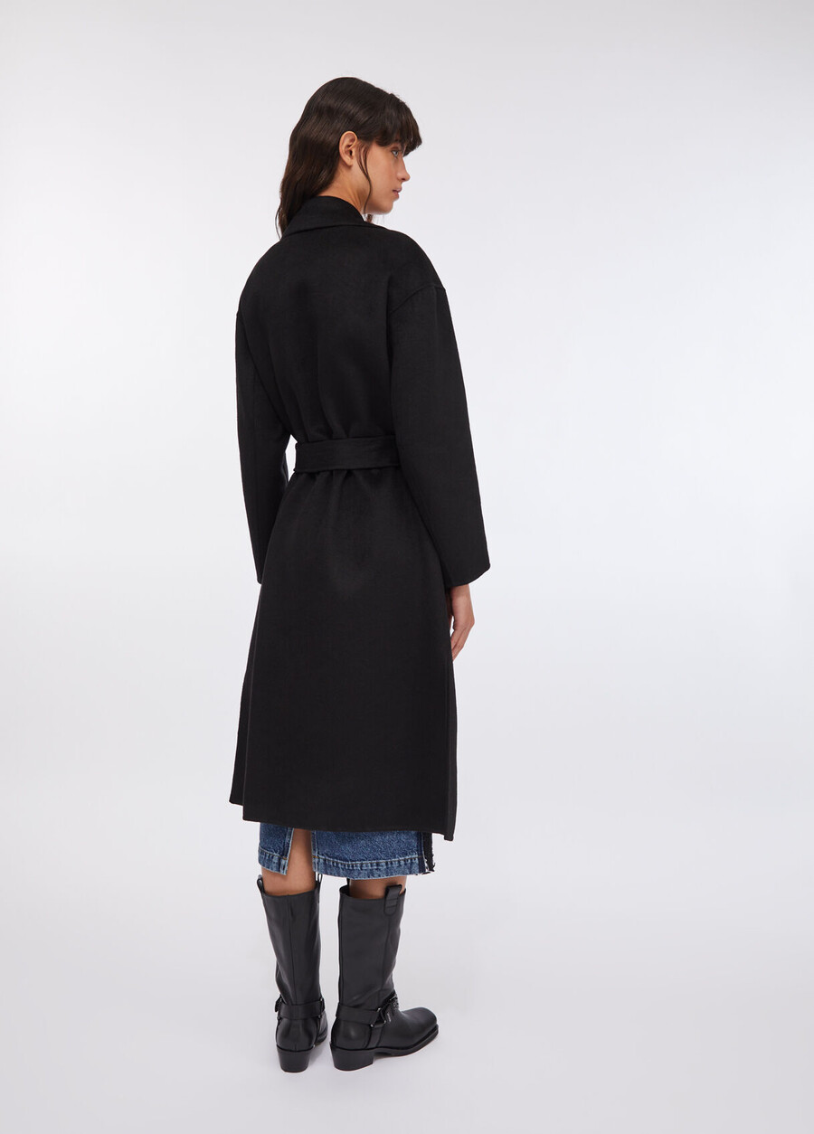 wool coat with belt