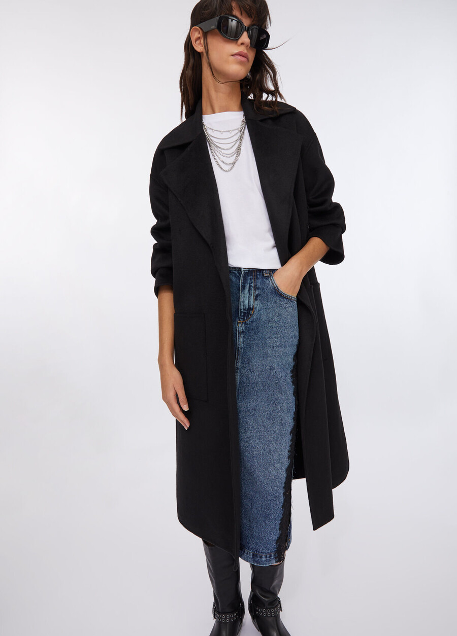 wool coat with belt