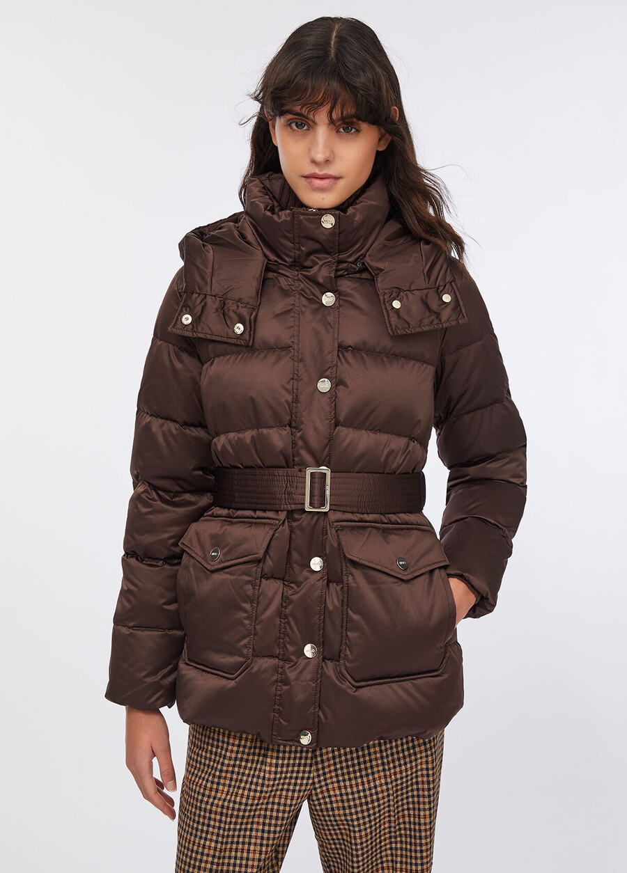 hooded down jacket