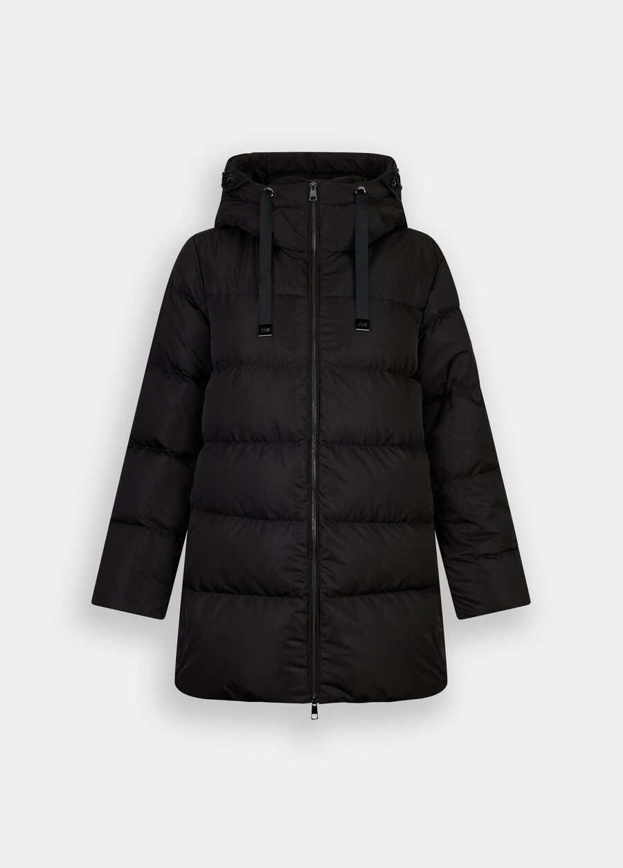 down jacket with bejewelled embroidery
