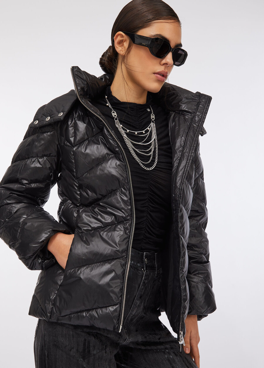 hooded down jacket