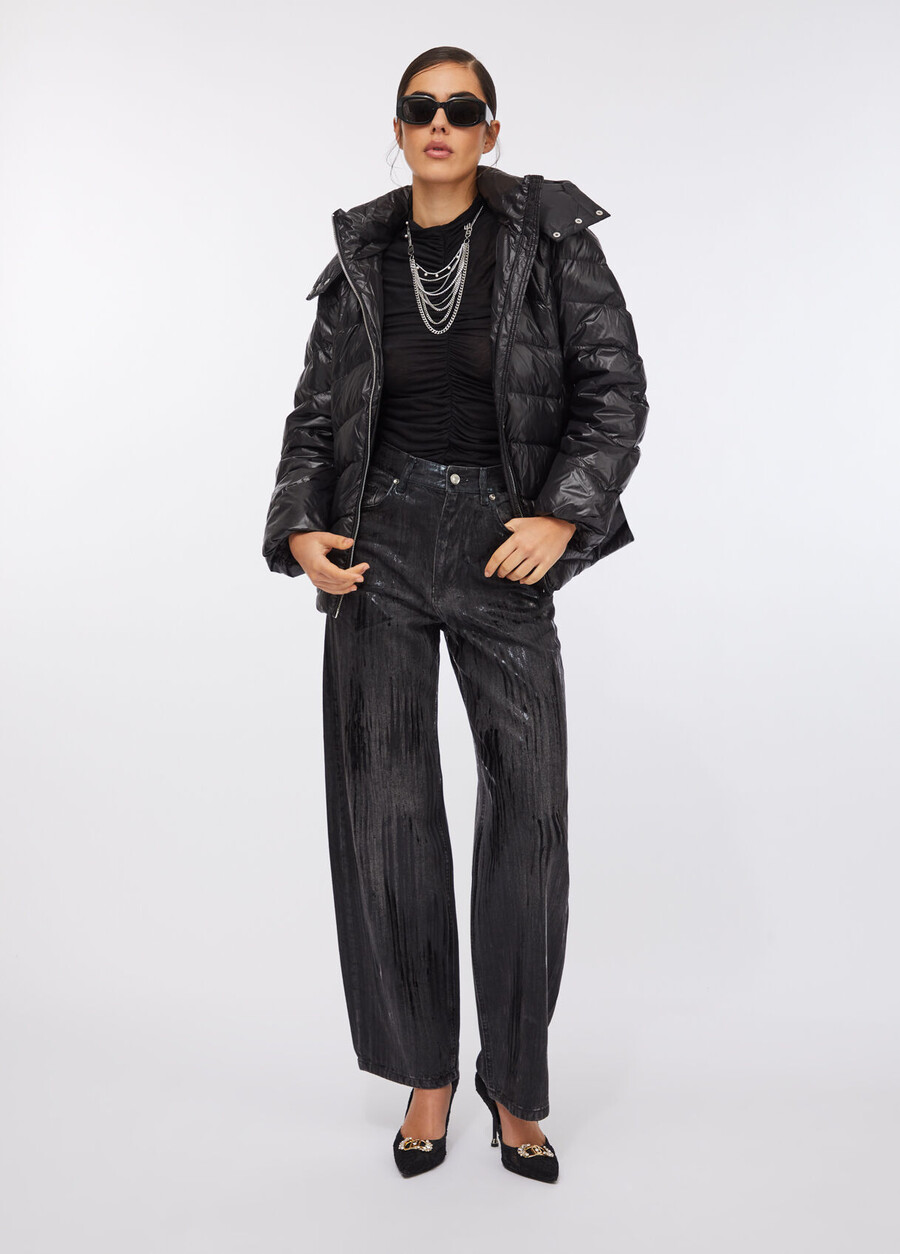 hooded down jacket
