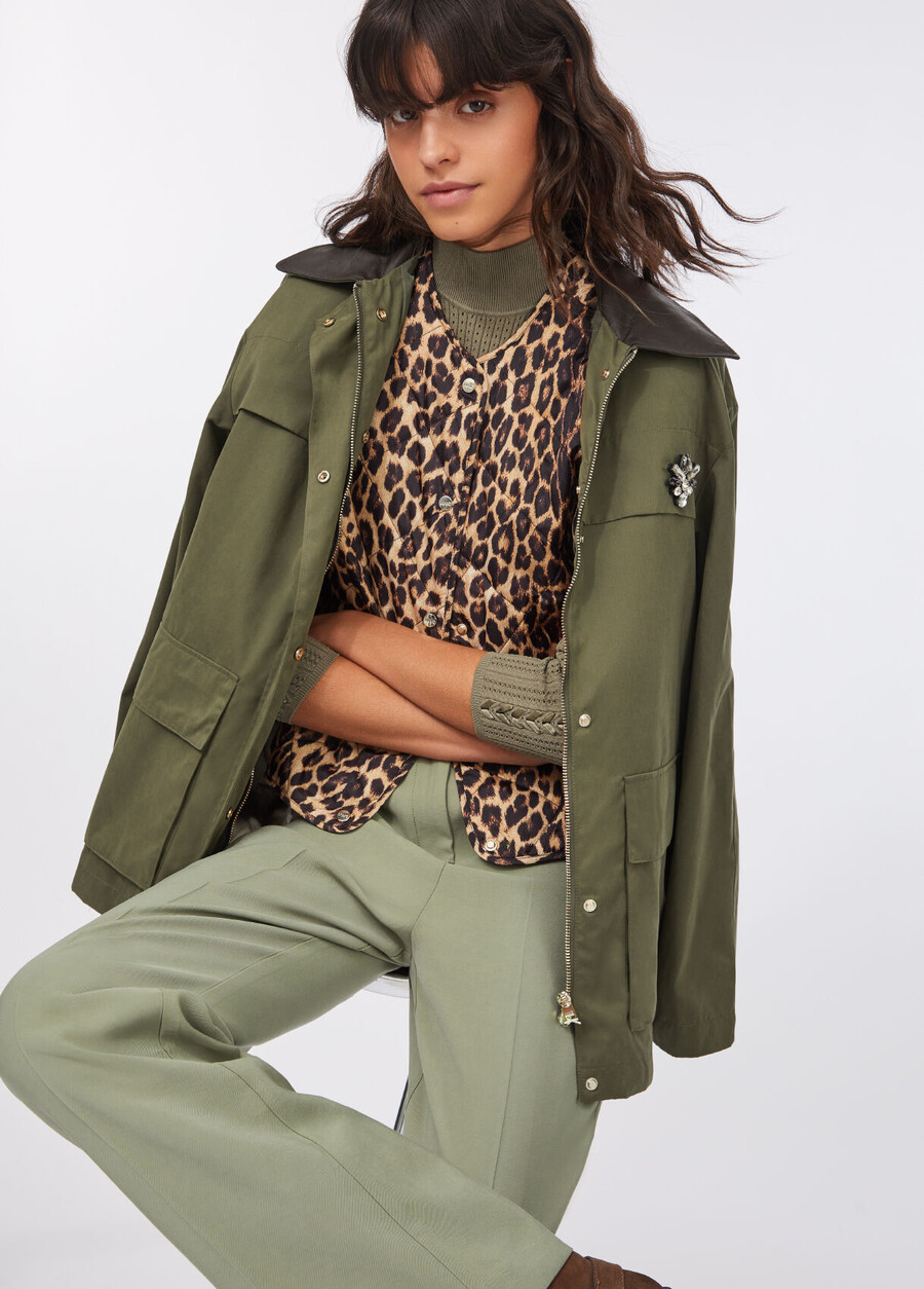 jacket with bejewelled embroidery
