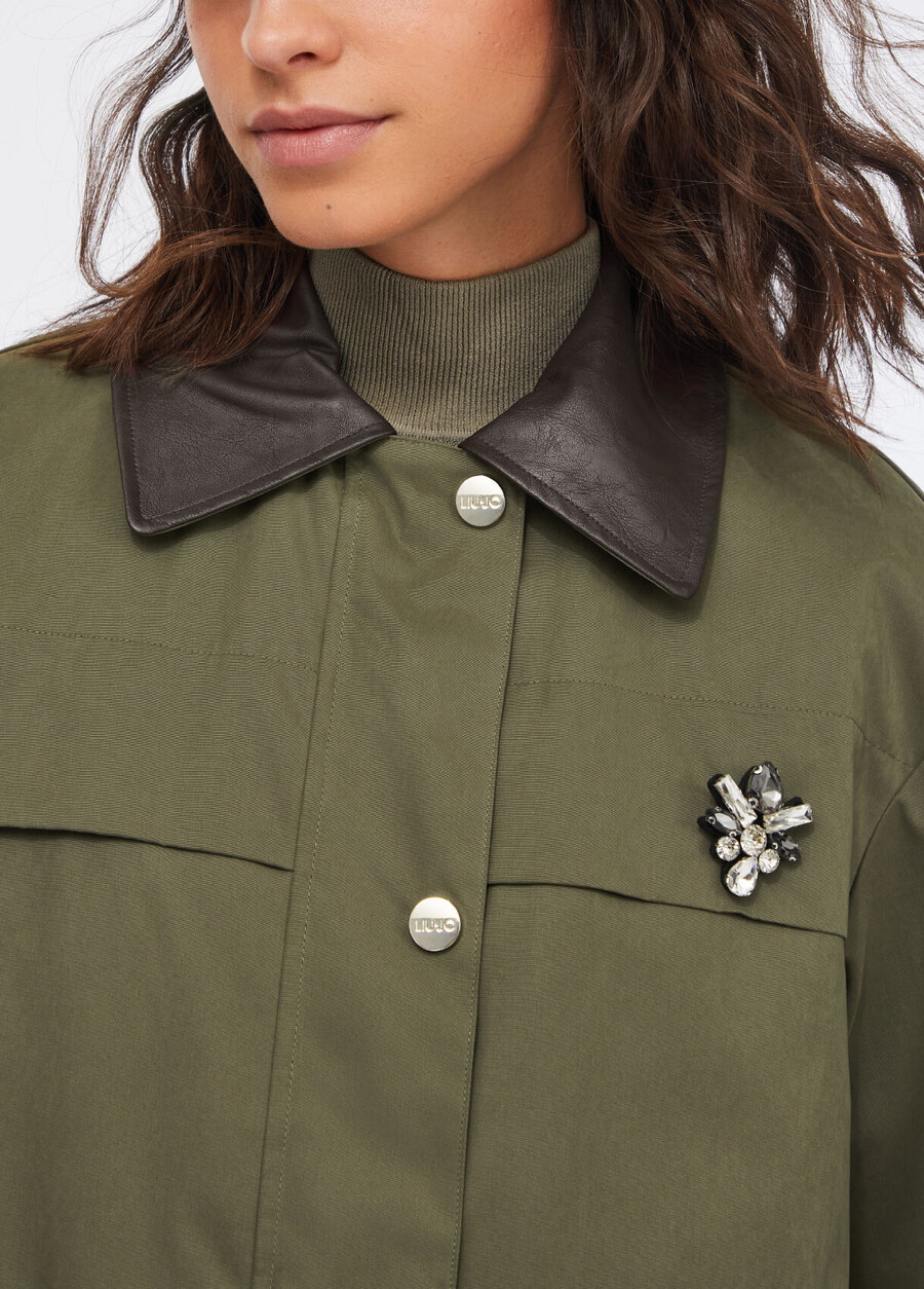 jacket with bejewelled embroidery