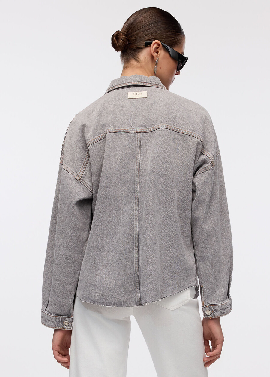 denim jacket with rhinestones