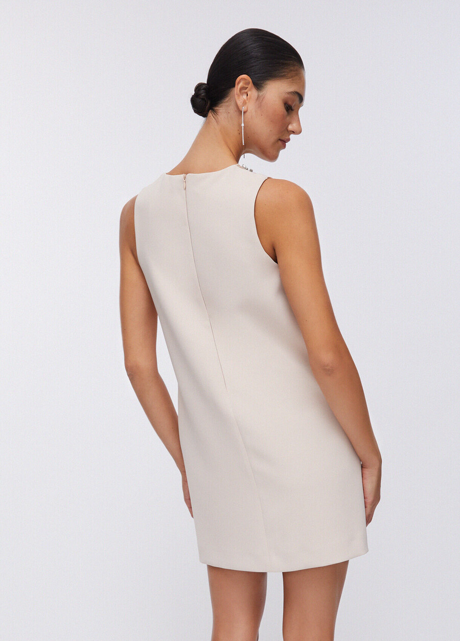 short dress with bejewelled embellishment